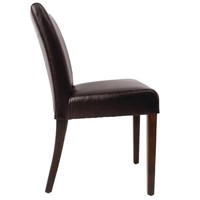 Chaise en similicuir marron | 2 pièces