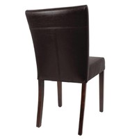 Chaise en similicuir marron | 2 pièces