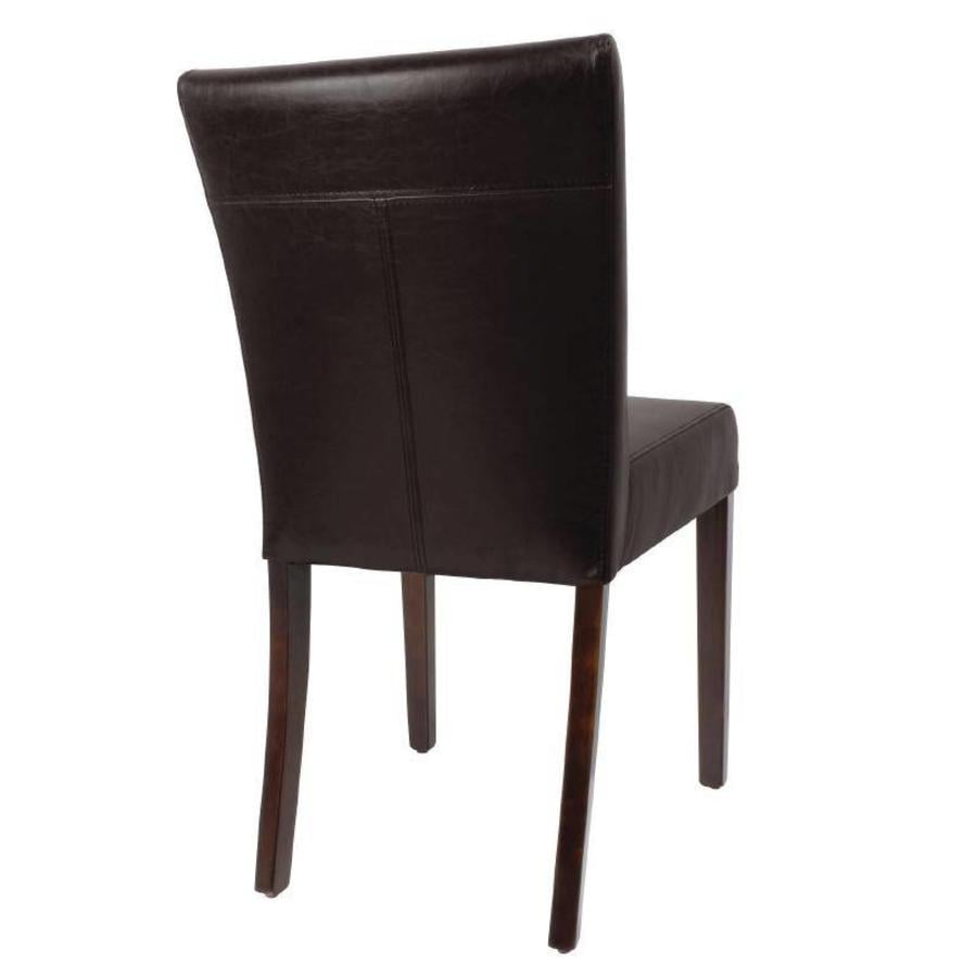 Chaise en similicuir marron | 2 pièces