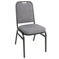 Chaise de banquet Bolero en acier gris | 4 pièces