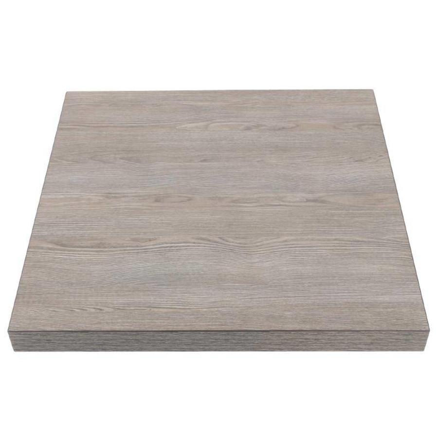 Plateau de table carré en bois vintage | 60 cm