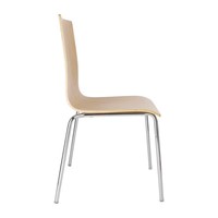Chaise sans accoudoirs Aspect hêtre | 4 pièces