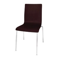 Chaise sans accoudoirs aspect noyer | 4 pièces