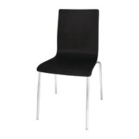 Chair without Armrest Black | 4 pieces