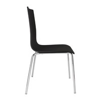 Chair without Armrest Black | 4 pieces