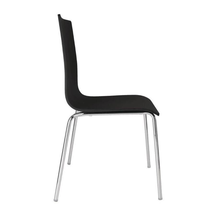 Chaise sans accoudoirs Noir | 4 pièces