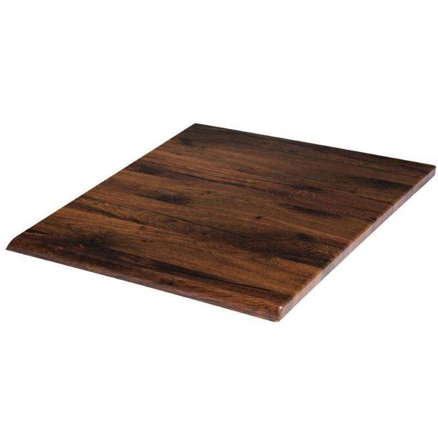 Plateau de table carré en chêne antique | 70 cm