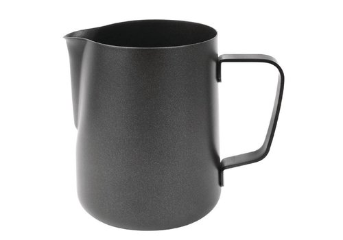  HorecaTraders Black non-stick milk frother 