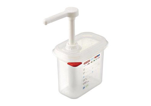  Araven Distributeur de sauce GN 1/9 transparent - 1,5 litres 