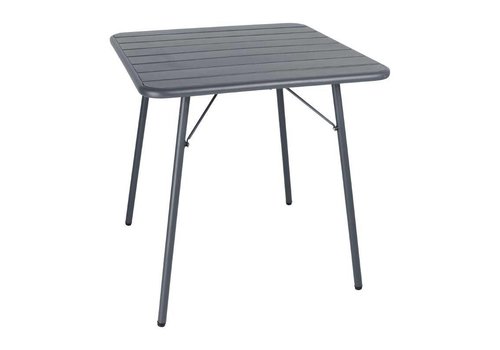  Bolero Vierkante stalen opklapbare tafel grijs | 70 cm 