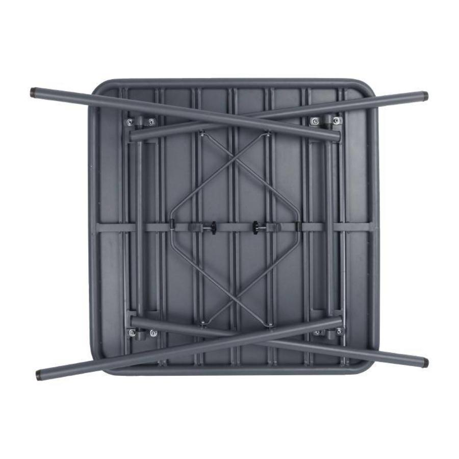 Vierkante stalen opklapbare tafel grijs | 70 cm
