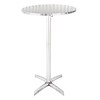 Bolero Round standing table with tiltable stainless steel top