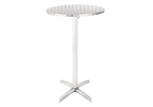  Bolero Table ronde debout avec plateau inclinable en acier inoxydable 