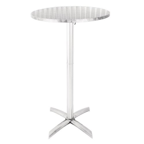  Bolero Round standing table with tiltable stainless steel top 