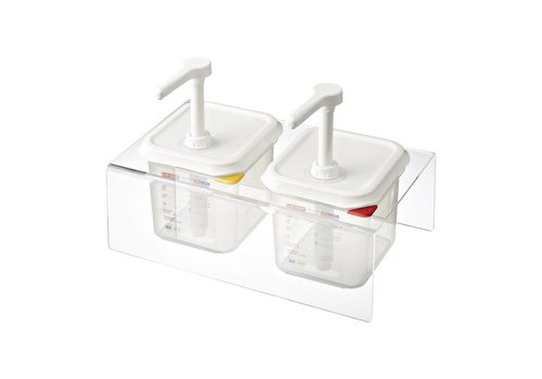  Araven 2er Set Soßenspender GN 1/6 transparent 2,6ltr 