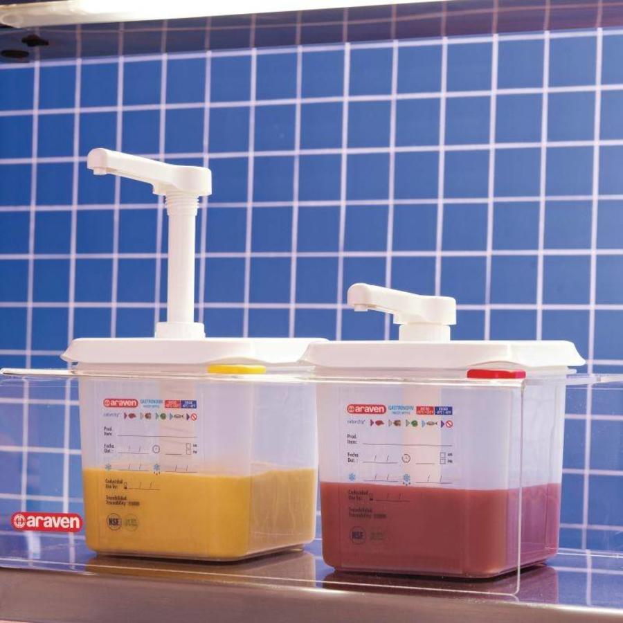 Lot de 2 distributeurs de sauce GN 1/6 transparent 2,6 l