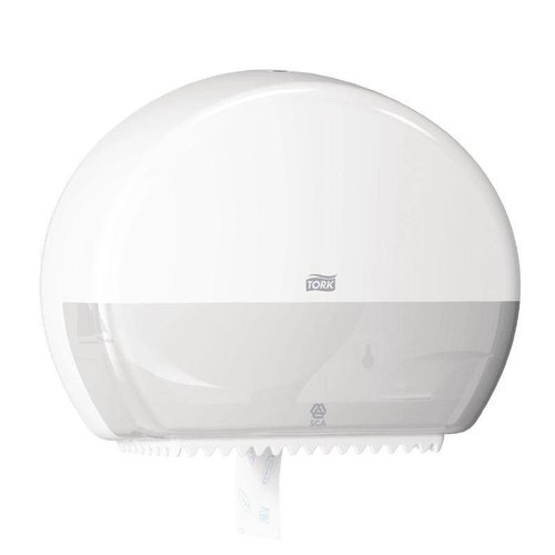  HorecaTraders Mini Jumbo Toilet Roll Dispenser | White 