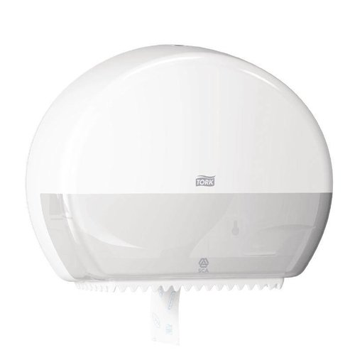  HorecaTraders Mini-Jumbo-Toilettenpapierspender | Weiß 