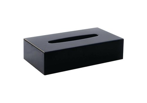  HorecaTraders Tissue Box Rectangular | Black 