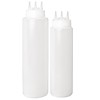 Vogue Squeeze bottle transparent with 3 nozzles | 2 sizes | Per 5