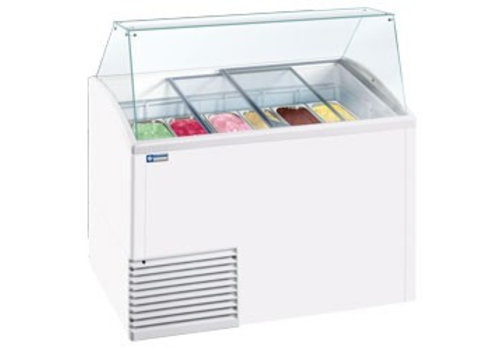  HorecaTraders IJsvitrine 134x72x(H)125 cm | 10 Bakken 