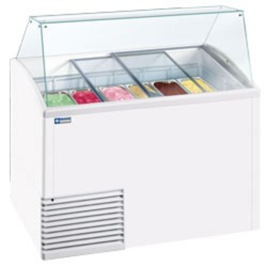 Speiseeisvitrine 134x72x(H)125 cm | 10 Backen