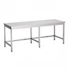 Combisteel Werktafel RVS Open Onderstel 70cm 6 Poots | 4 Formaten