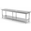 Combisteel Long stainless steel work table with shelf | 80 cm deep | 4 sizes