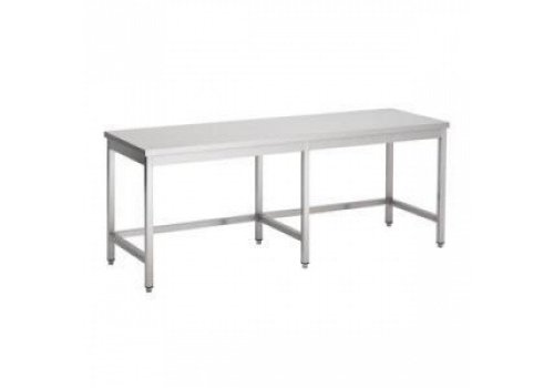  Combisteel Table de travail inox base ouverte 80cm 6 pieds | 4 formats 