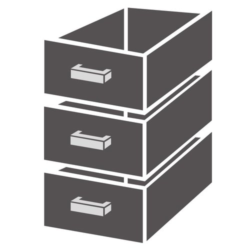  Gastro-M Stainless steel drawers for under-counter 