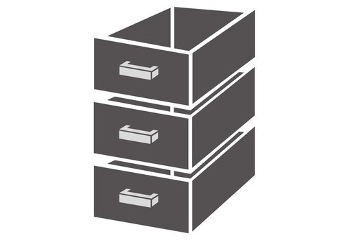  Combisteel Caisson à tiroirs en acier inoxydable pour 70 cm 