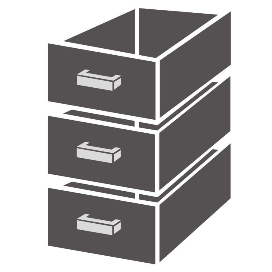 Stainless steel drawer unit for 70 cm