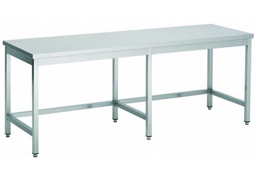  Combisteel Table de travail en acier inoxydable avec cadre ouvert | 60 cm de profondeur - 4 tailles 