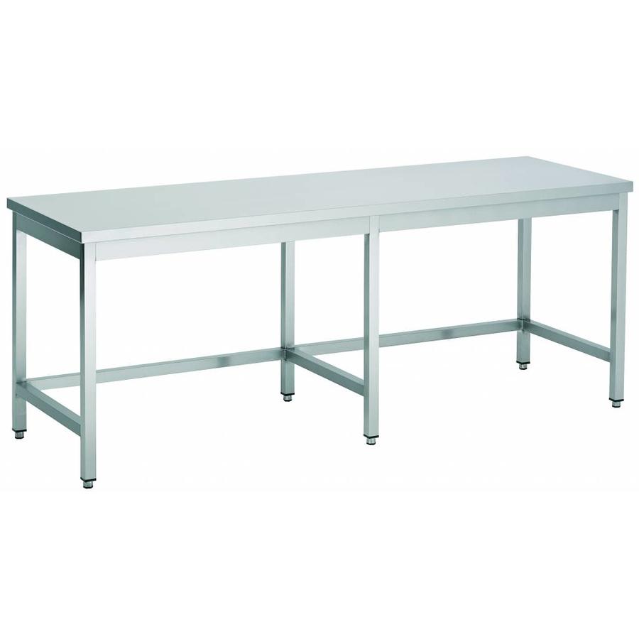 Table de travail en acier inoxydable avec cadre ouvert | 60 cm de profondeur - 4 tailles