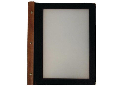  Securit Carte du menu Bois | A4 Noir 