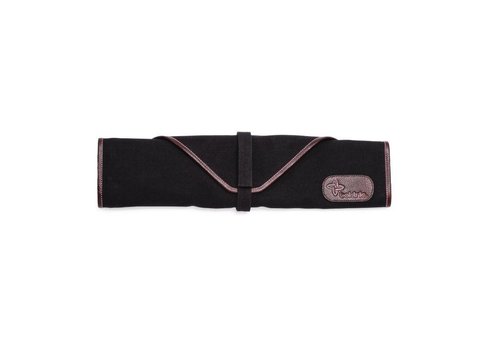  HorecaTraders Canvas knife case black | 6-piece 