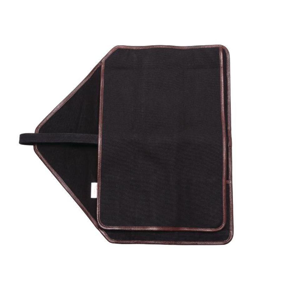 Canvas knife case black | 6-piece