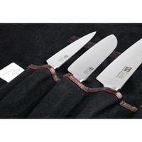 Canvas knife case black | 6-piece