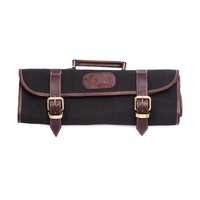 Canvas knife case black | 9-piece