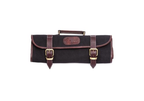  HorecaTraders Canvas knife case black | 9-piece 