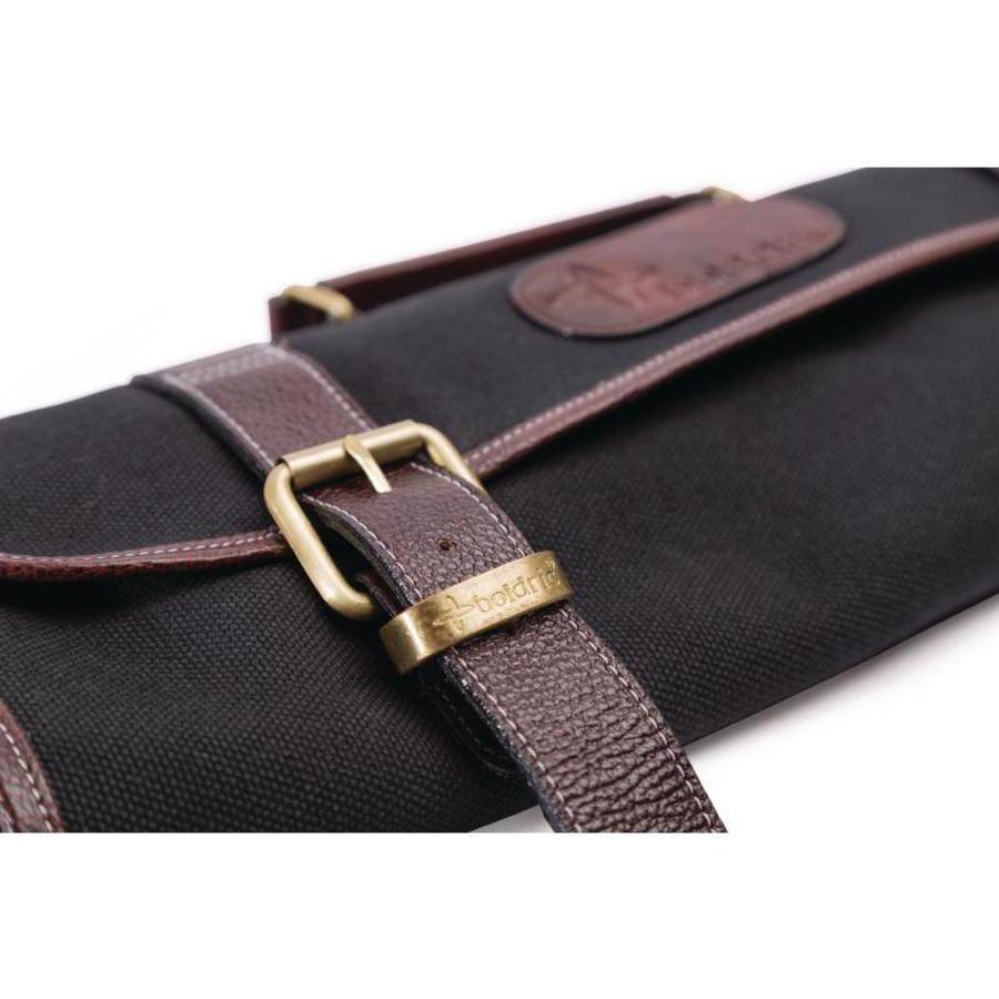 Étui à couteaux en toile noir | 9 pièces