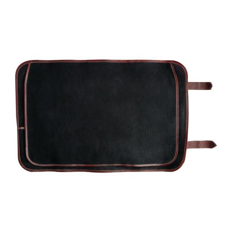 Canvas knife case black | 9-piece