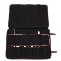 Black canvas knife case | 17 parts