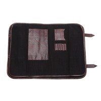 Knife case black canvas | 17 parts