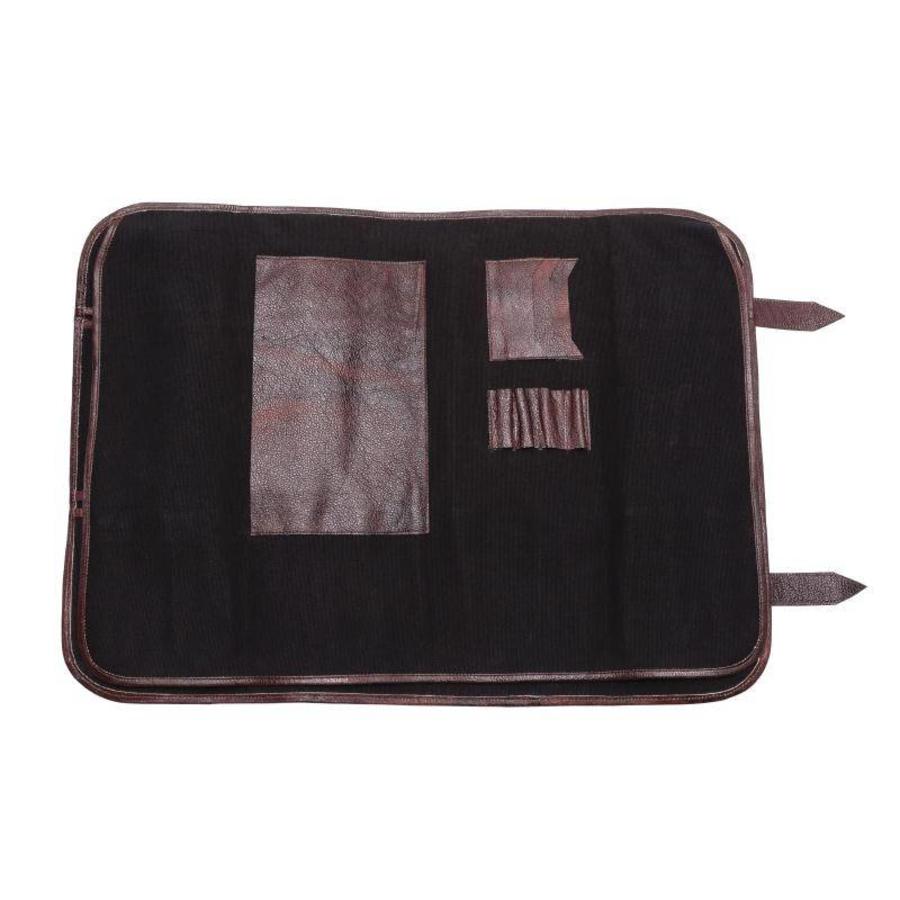 Black canvas knife case | 17 parts
