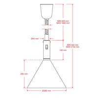 Verstelbare Warmhoudlamp | Brons