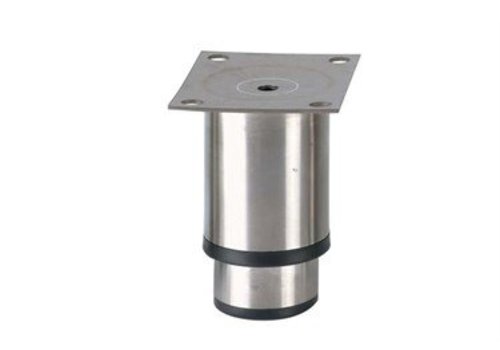  HorecaTraders Stainless steel adjustable feet catering line | 90 x 100 x 80mm 