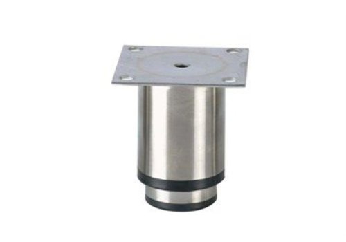  HorecaTraders Stainless steel adjustable feet catering line | 90x90x90mm 