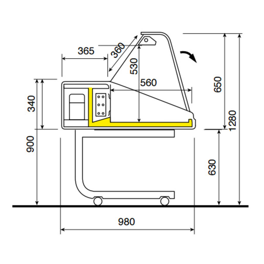 Display counter Refrigerated | +0° / +2° degrees.