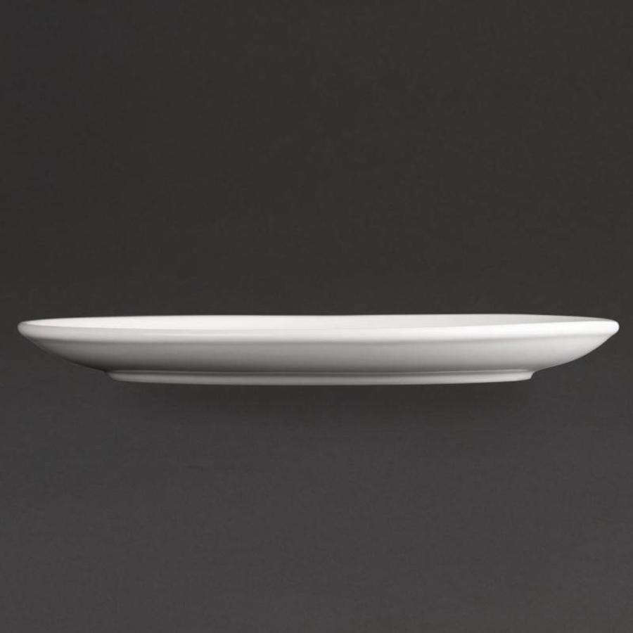 Porcelain oval flat plate | 25 cm (pieces 12)